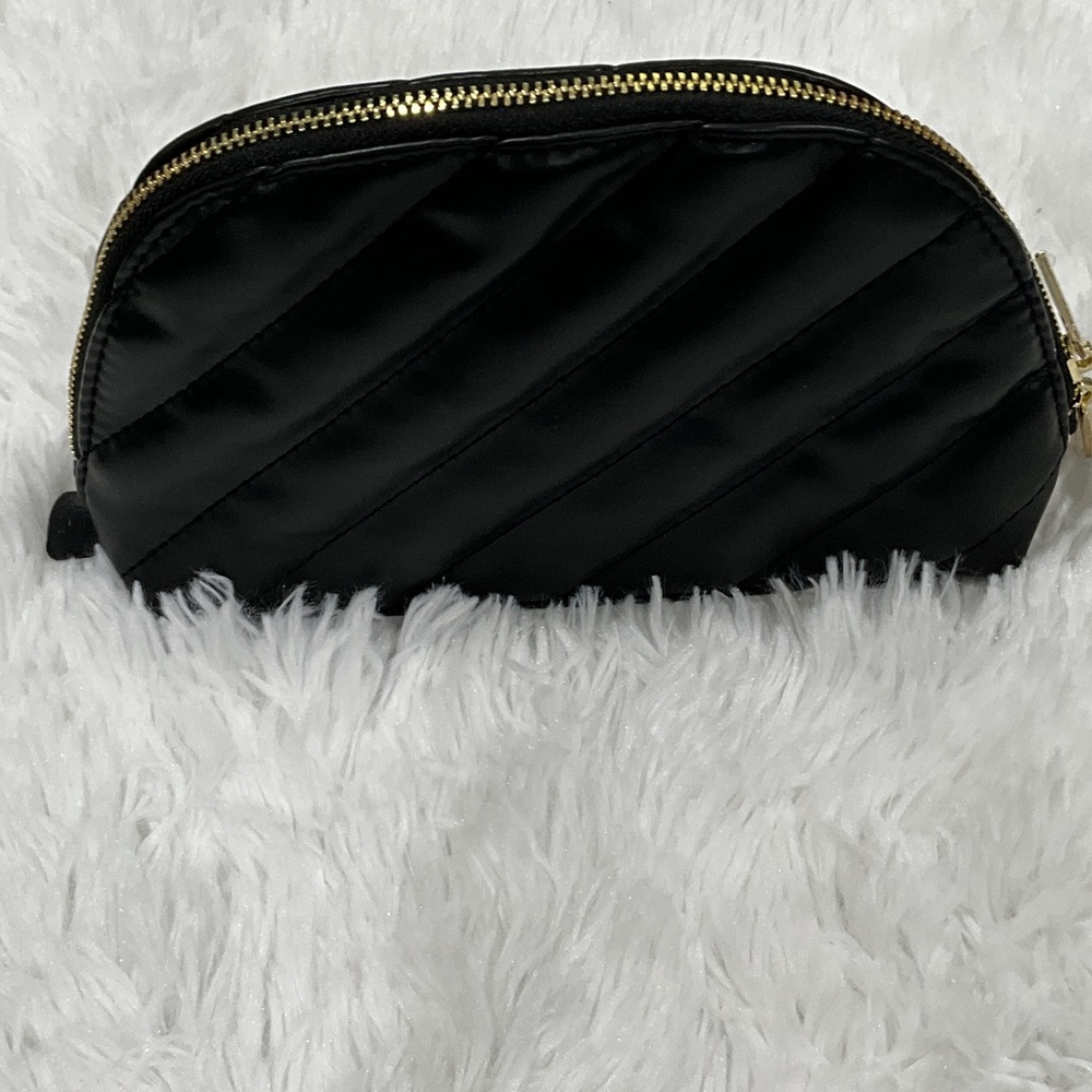 Yves Saint Laurent Black Beauty Quilted Cosmetic Pouch with Gold Zipper